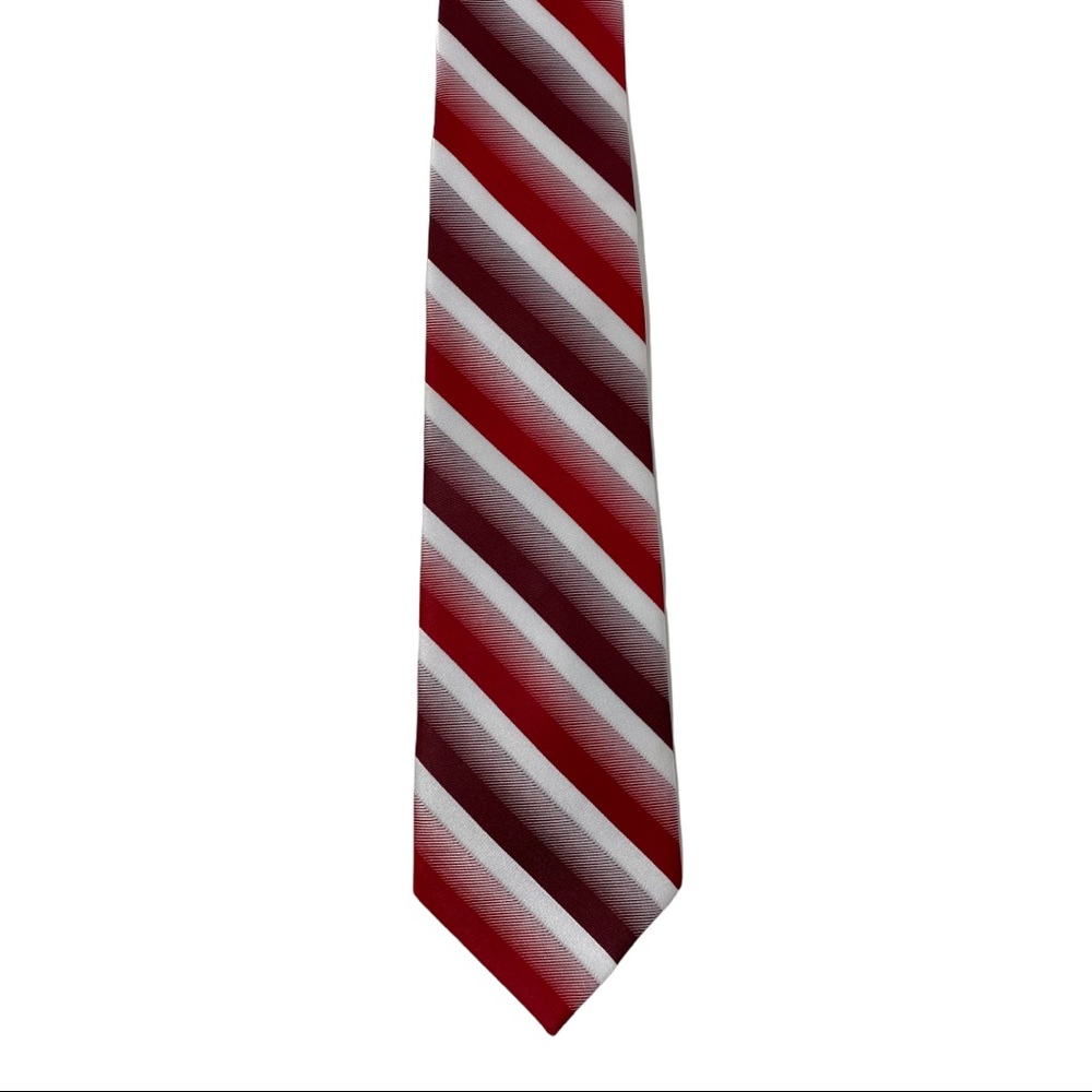J. Ferrar Striped Tie, Red